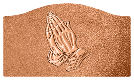 DASHELL-516-CP-SH-CP Copper Praying Hands Shimmer Copper Background